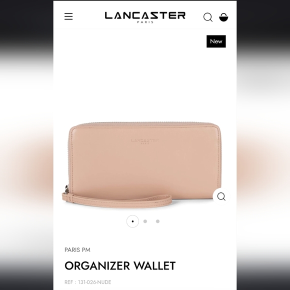 SOLD 💯 Lancaster Paris Nude Zipper Wallet NIB $240 - Picture 2 of 16